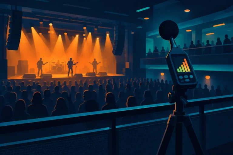 FOH-scherm voor geluidsniveau: live bijsturen